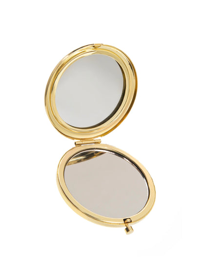 Double-Sided Round Compact Mirror - Portable Pocket Travel Makeup & Magnifying Beauty Mirror