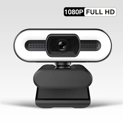 Portable Full HD Webcam – 1080P/2K/4K Autofocus PC & Laptop Camera with Microphone, Flexible Live Streaming and Broadcast Light