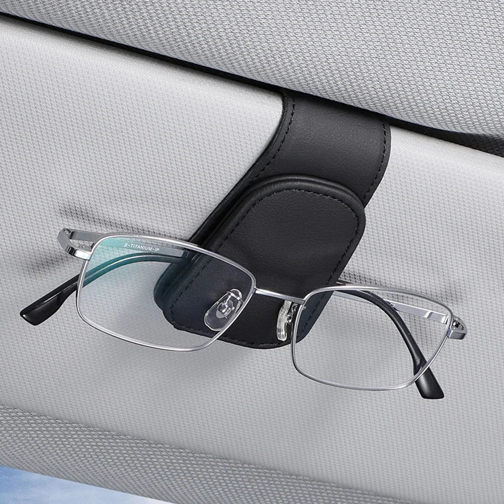Universal Car Sun Visor Organizer Clip – Sunglasses Holder, Card & Pen Storage Auto Accessory