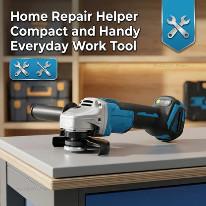 Cordless Brushless Angle Grinder - Electric Power Tool for Cutting & Polishing Metal, Stone & Wood