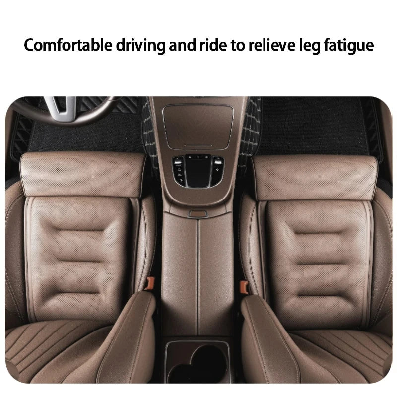 Universal Car Seat Cushion with Leg Support - Breathable Thick Padded Comfort Mat
