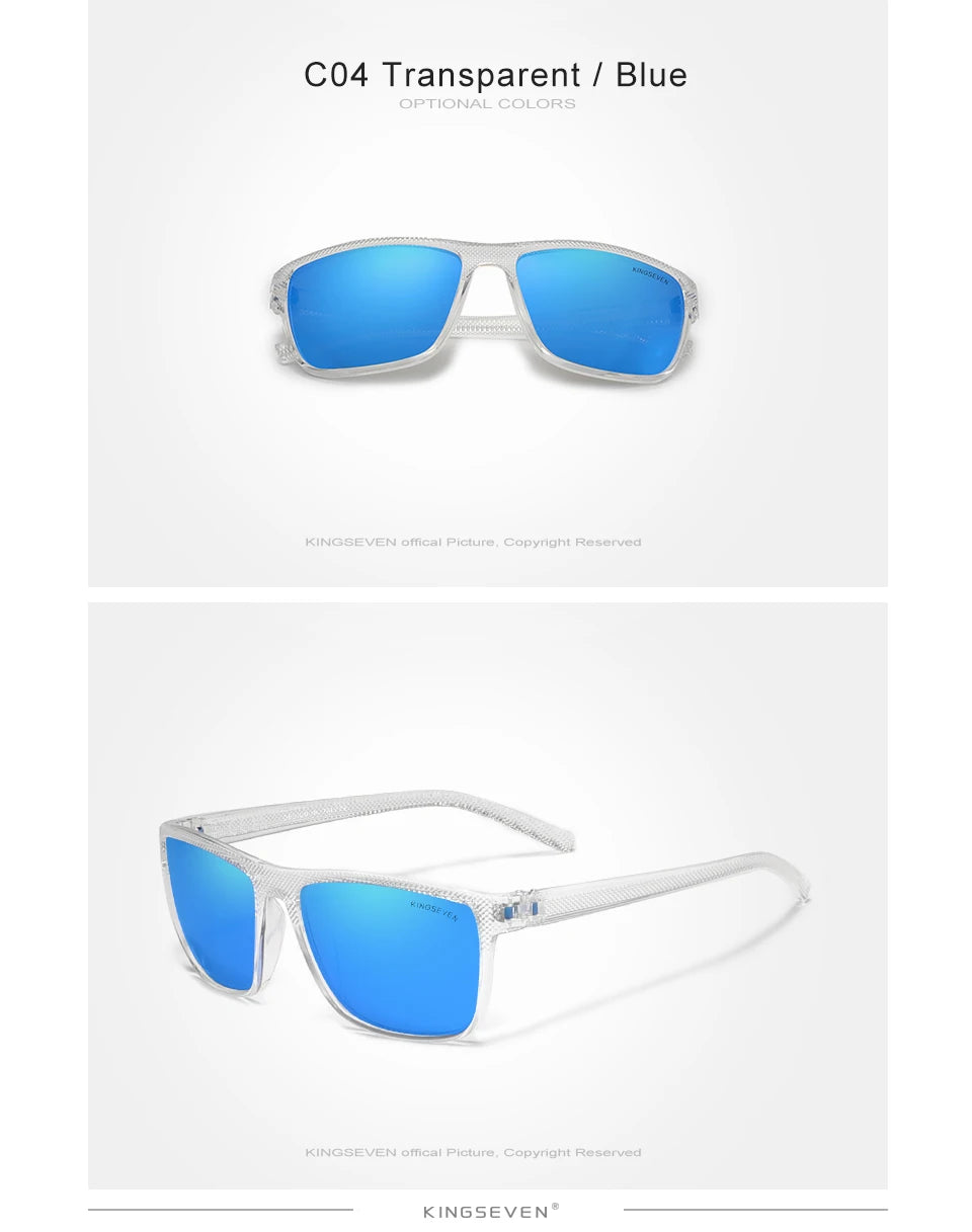 KINGSEVEN Classic Polarized Sunglasses - UV400 Square Frame Eyewear for Men & Women