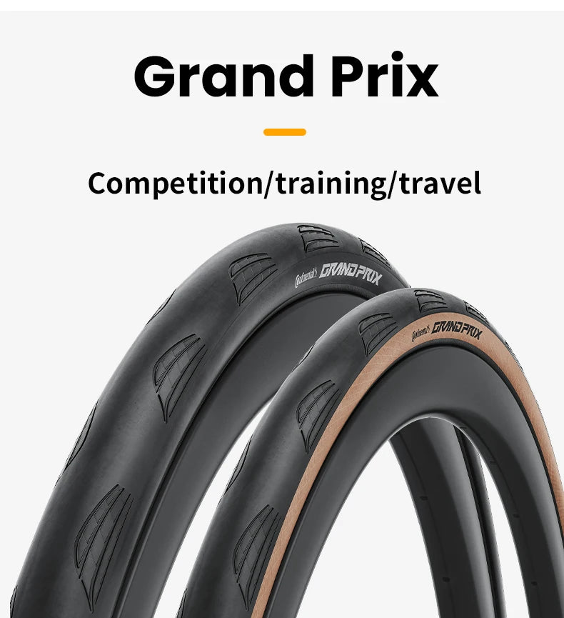 Continental Grand Prix Road Bicycle Tire – 700C Folding Clincher, Tubeless & Tube Options