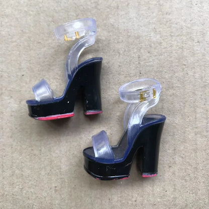 Rainbow Doll Shoes – Boots, Sandals & High Heels for DIY Doll Dressing in Black, Green & Red