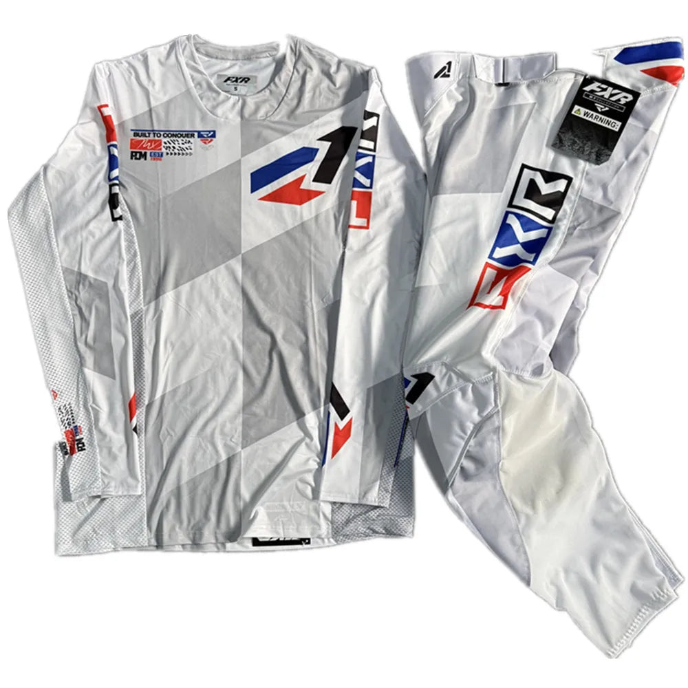 NEW FXR Off-Road Motorcycle Clothing Set – MX Jersey & Pants Combo for Dirt Bike Racing & Motocross