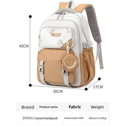 Girls Elementary School Backpack (Ages 7–12) – Primary Student Bookbag for Teens & Kids, Lightweight Shoulder School Bag