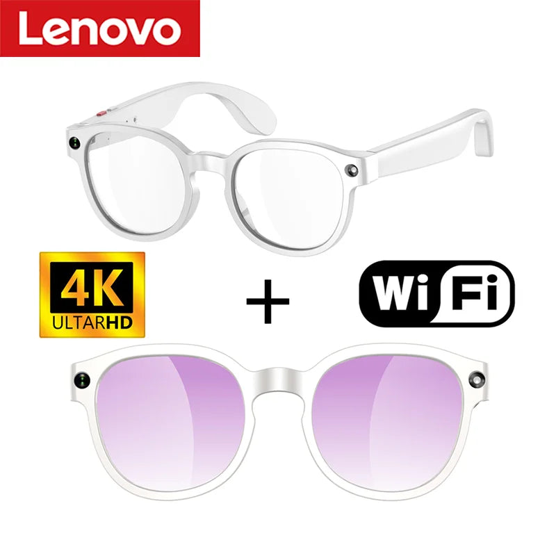 Lenovo AI Smart Glasses - 8MP HD Camera 4K Video Recording AI Translation Bluetooth Music & Smart Sunglasses 2026