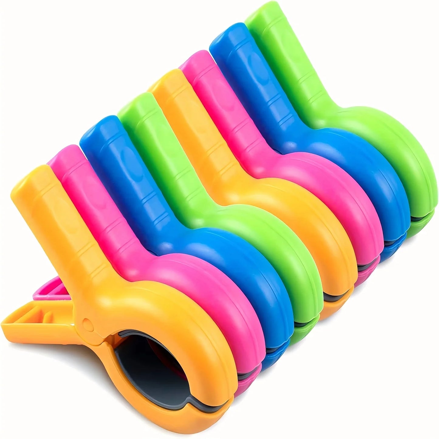 4/8pcs Beach Towel Clips - Heavy Duty Chair Towel Holders & Strong Clothes Pins for Pool, Cruise & Outdoor Use