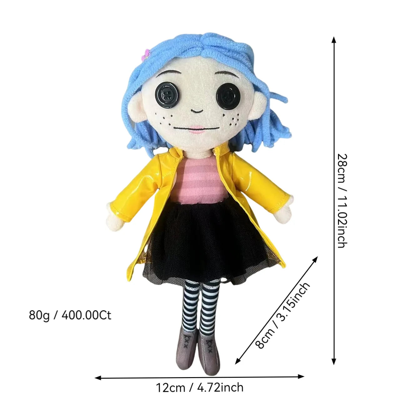 Coraline Squid Plush Toy – Cute Kawaii Cartoon Stuffed Doll Soft Pillow for Kids Birthday Gift & Collection