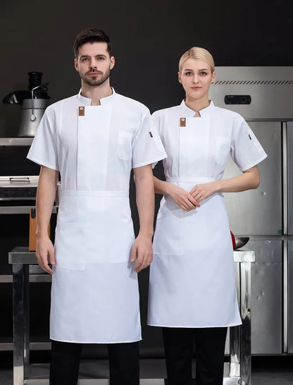 Unisex Chef Jacket – Summer Kitchen Shirt for Hotel, Restaurant, Bakery, Catering, and Cooking Uniforms