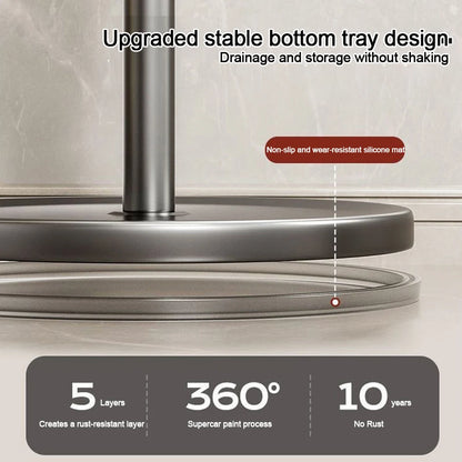 Rotating Kitchen Utensil Stand — 8-Hook Countertop Organizer for Cooking Tools