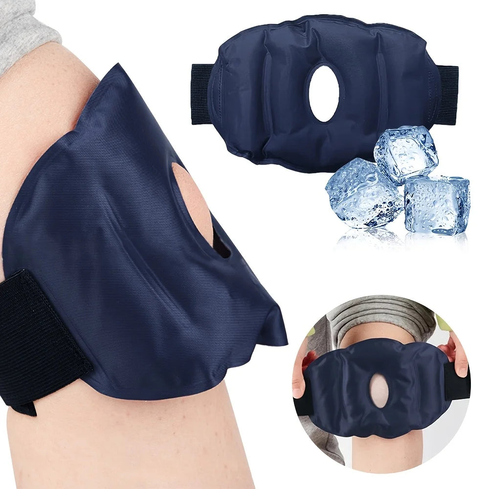 Nylon Gel Knee Ice Pack – Reusable Hot & Cold Compress for Knee Pain Relief, Relaxation & Foot Care
