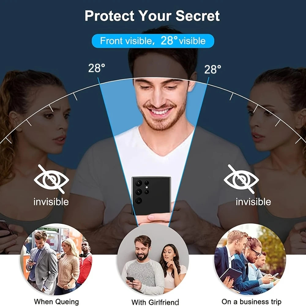NNBILI Tempered Glass Screen Protector - 3 Pack Full Coverage Privacy Protection with Fingerprint Unlock for Samsung Galaxy S26 Series