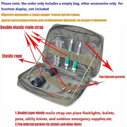 Molle Tactical EMT Pouch - Outdoor Emergency Medical Pack, Multi-Tool Kit EDC Bag for Camping and Hunting