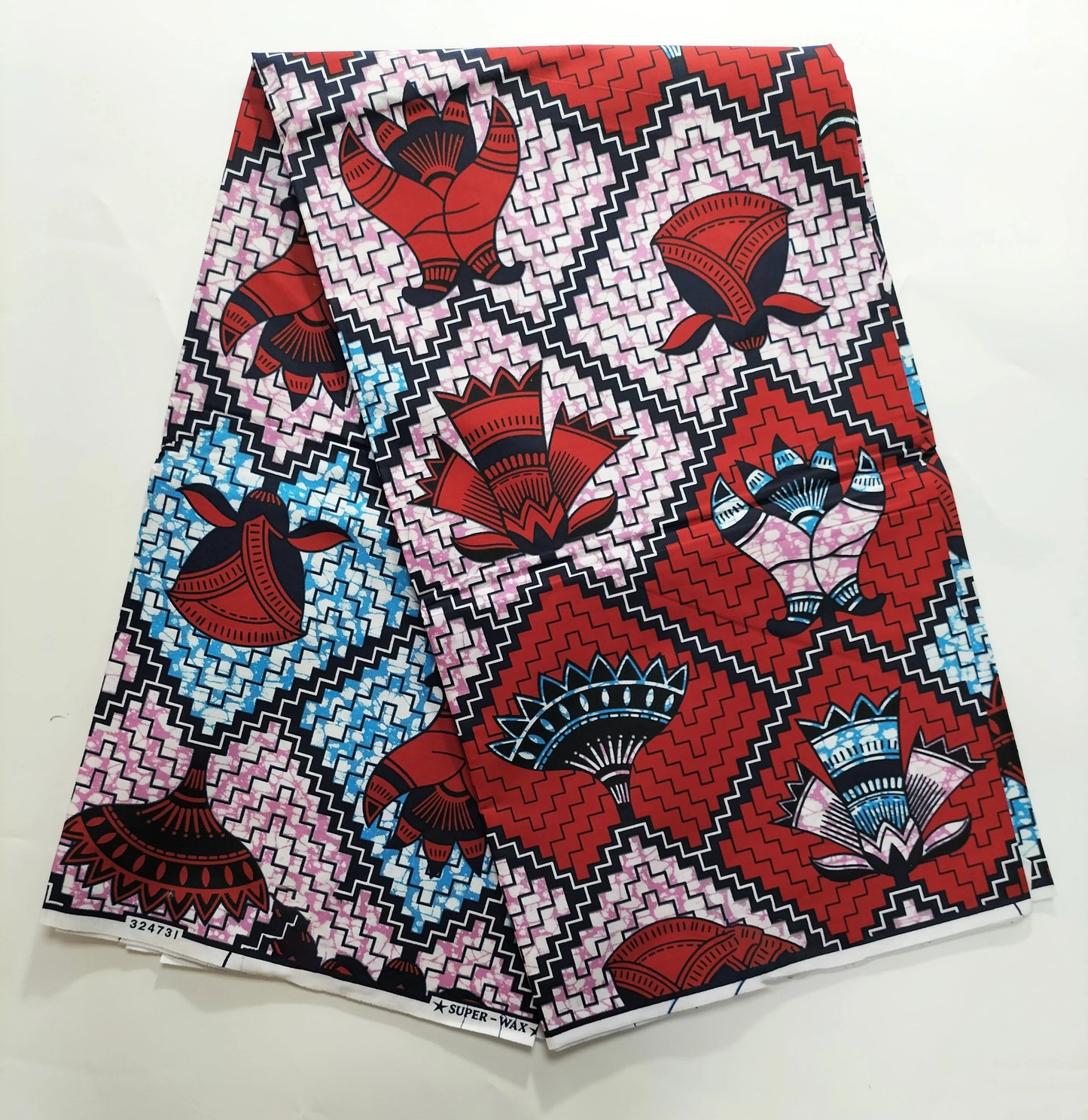 African Real Wax Print Fabric - 100% Cotton Nigerian Ankara Sewing Material for Party Dresses