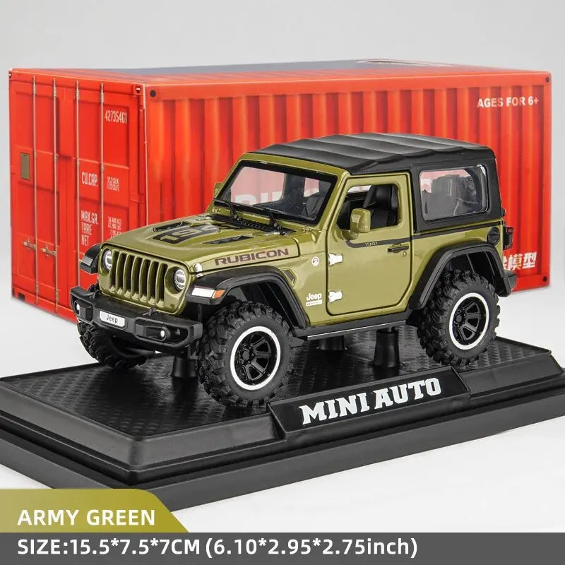 1:32 Off-Road 7-Door Wrangler Diecast Model Car with Opening Doors & Lights – Metal Alloy Toy for Kids & Adults