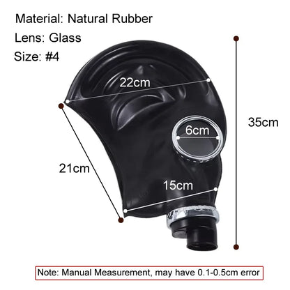 Creative Natural Rubber Full-Head Gas Mask – Red/Black Respirator for Painting, Pesticide, Chemical Protection & Halloween