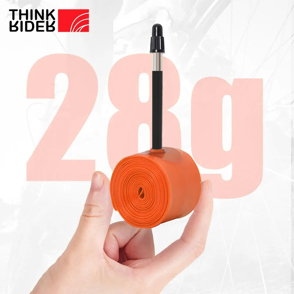 ThinkRider Ultralight 28g Bike Inner Tube — 700x18/25/28/32 TPU Road Bicycle Tire with 65mm French Valve