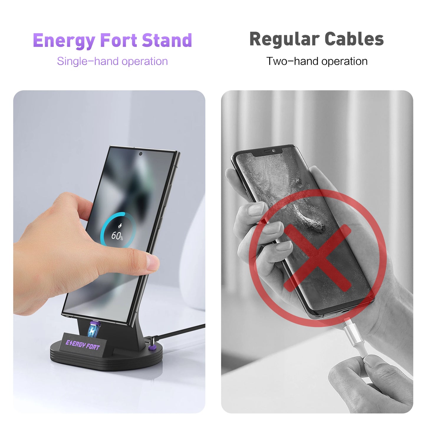 Samsung Galaxy Type-C Magnetic Charging Dock - Compatible with A15, A16, A55, A57, Xiaomi Redmi, iPhone & Google Devices