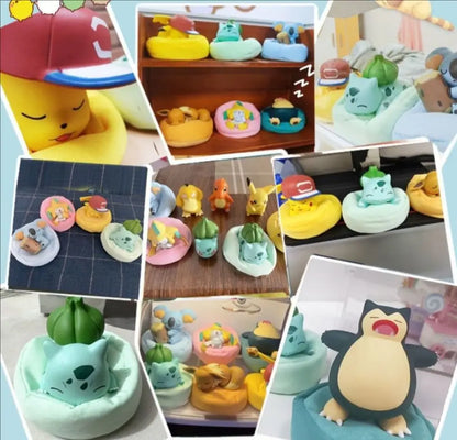 Dreamy Pokémon Blind Box Figures - Cute Pikachu and Kirby-Style Desktop Ornaments for Office Décor and Gifts