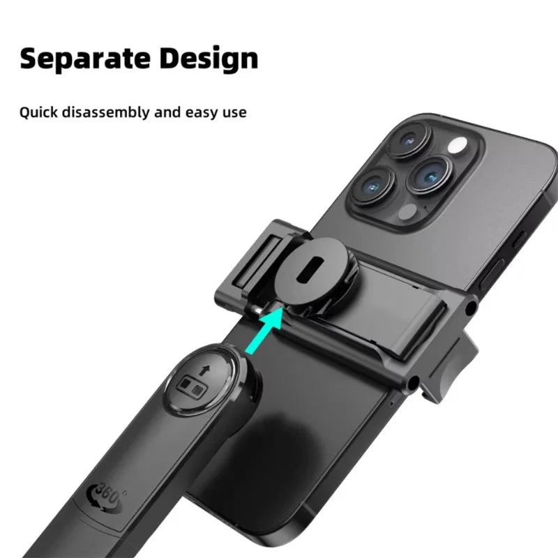 C17 360° Auto-Rotation Monopod – AI Tracking Tripod with Bluetooth Shutter, Fill Light & Wireless Selfie Stick for Phones
