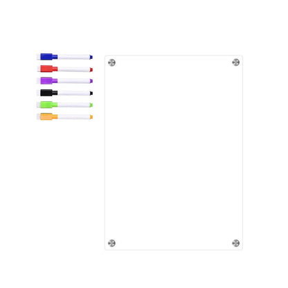 Clear Acrylic Magnetic Calendar — Reusable Dry Erase Board for Home, Monthly & Weekly Planning, Fridge Message Organizer