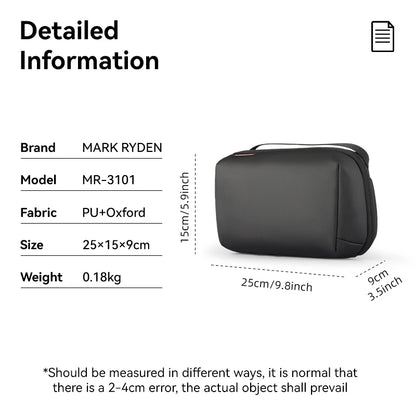 Portable Tech Pouch Organizer Case: Storage Bag Gadget Bag for Travel