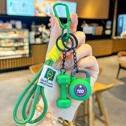 Fitness Keychain - Gym Lover Sports Charm for Workout Bags & Water Bottles