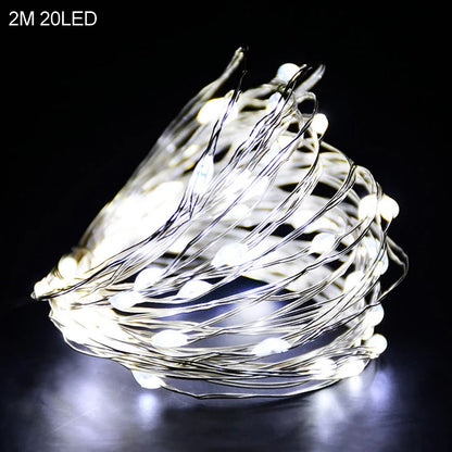 2M 20LED Santa Claus & Snowflake Light String – Christmas Decoration for Home, Xmas Tree, Kids Gift, and New Year 2025