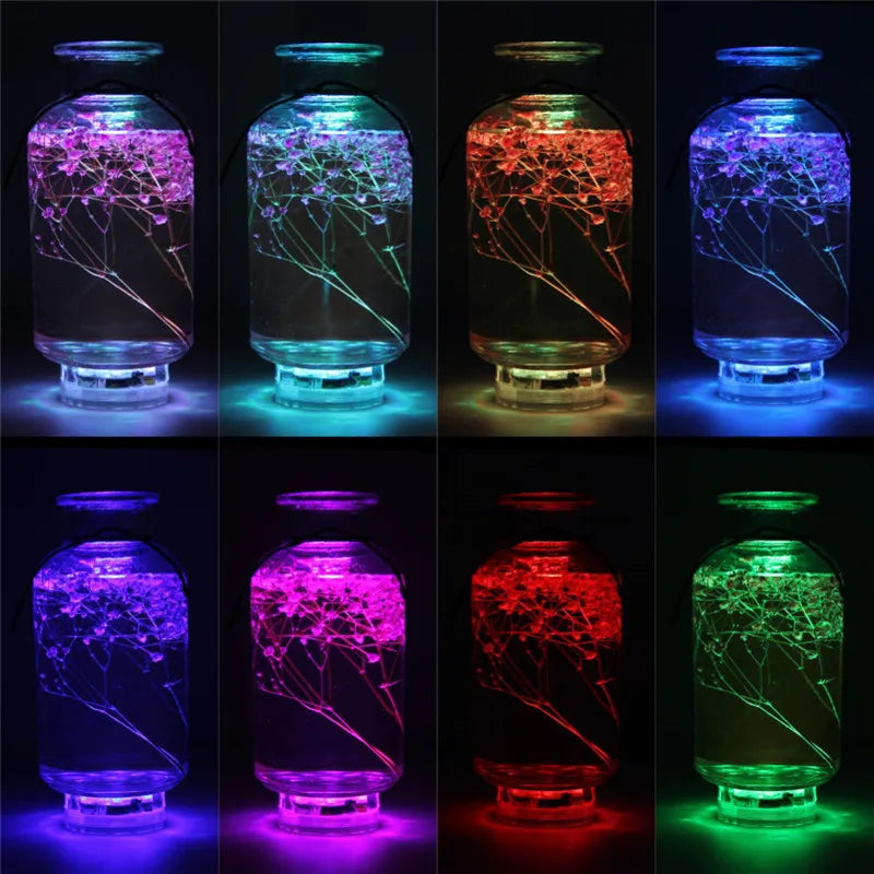 10LED RGB Submersible LED Light – Battery Operated Underwater Night Lamp for Pool, Garden, Wedding & Vase Decorations