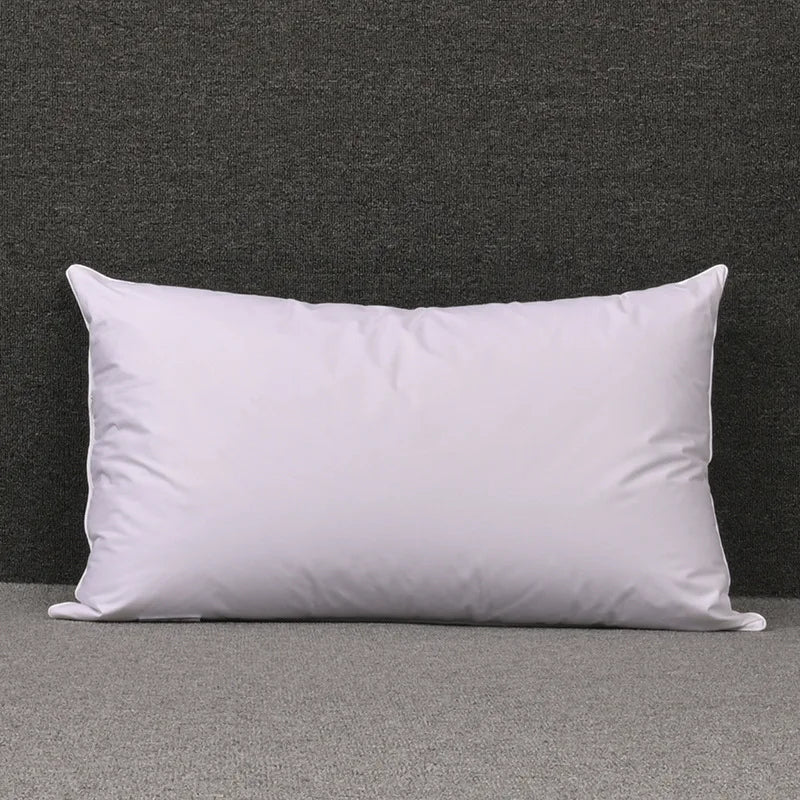 100% White Goose Feather Pillow – Five-Star Hotel Quality, Orthopedic & Memory Support, Single Size for Healthy Sleep