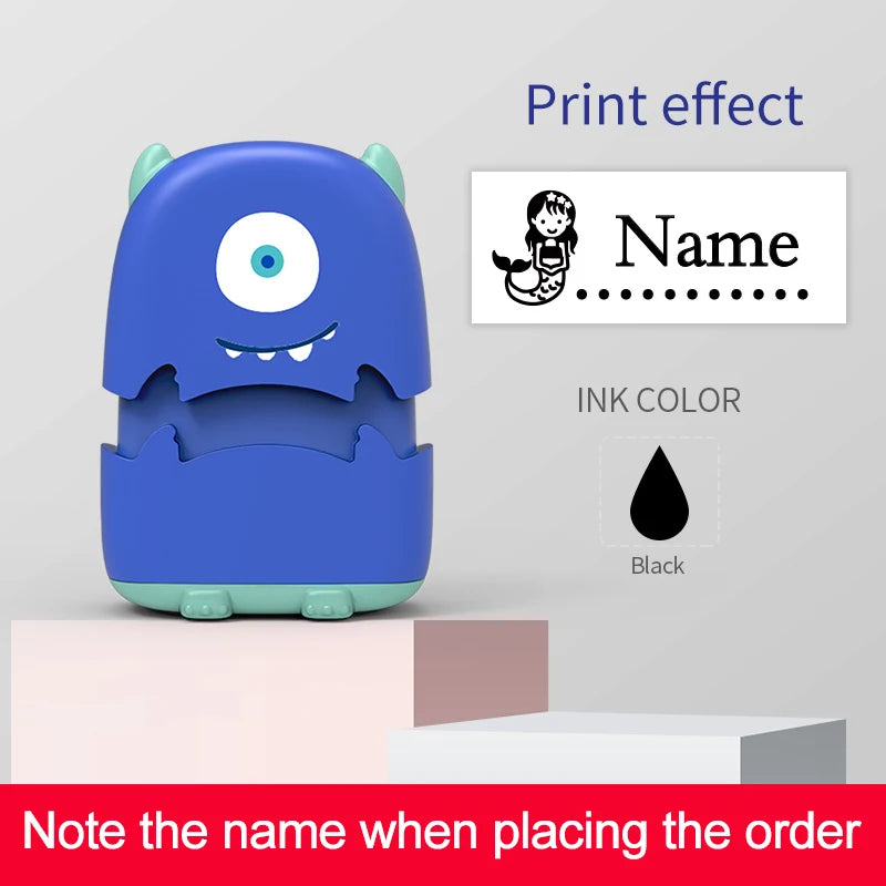 Custom Baby Name Stamp Kit - Reusable Waterproof Ink Stamp for Clothes, School Bags & Personal Items