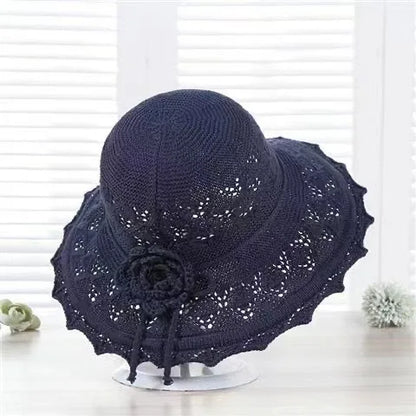 Children’s Summer Foldable Sun Hat – Korean Style Large Brim Hat with Sun Protection for Vacation and Outdoor Use