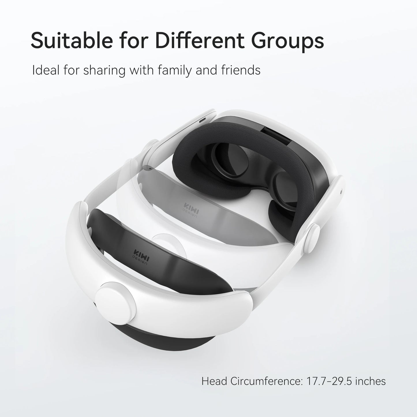 KIWI Design Comfort Adjustable Head Strap: Compatible with Quest 3 Elite Strap Replacement for Enhanced Support - VR Accessories