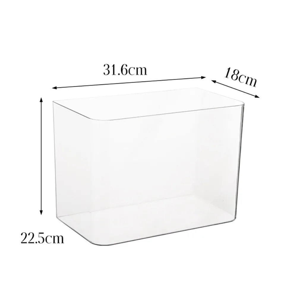 Transparent PET+ABS Fish Tank with Lid – Drop-Resistant Hydroponic Turtle Aquarium for Home