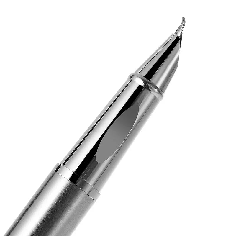 Luxury Metal Fountain Pen - Curved Nib 0.38/0.8/1.3mm Student Writing, Art, Signature & Office Stationery Pen