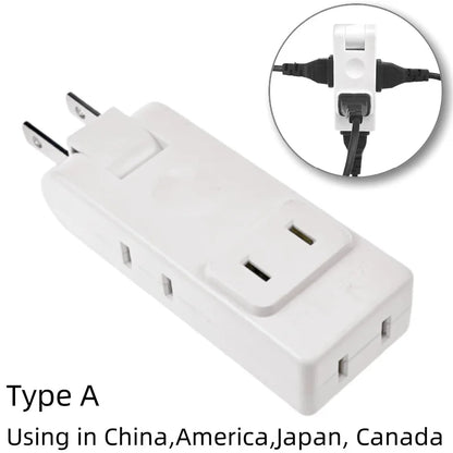 4-in-1 US Wall Outlet Extension Adapter - 180° Rotating Plug for Travel and Portable Power Use in Mexico and Canada