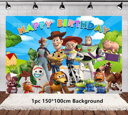 Disney Toy Story Buzz Lightyear Birthday Party Decoration Set – Foil & Latex Balloons, Happy Birthday Banner & Cake Topper for Kids Boys Hero Theme Party