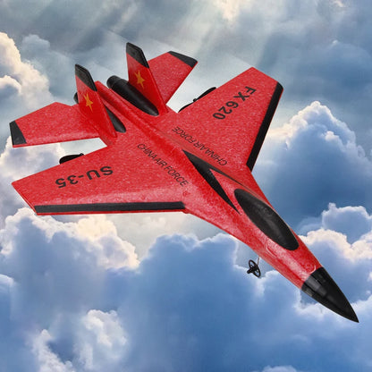RC SU-35 Foam Fighter Jet – 2.4G Remote Control Glider Airplane Toy for Kids & Boys
