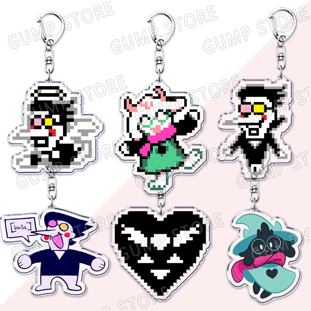 Deltarune & Undertale Keychains – Ralsei, Kris, Susie & Spamton Fan Gaming Accessories
