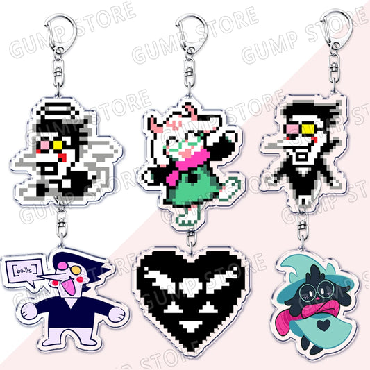 Deltarune & Undertale Keychains – Ralsei, Kris, Susie & Spamton Fan Gaming Accessories