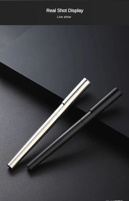 Jinhao 35 Fountain Pen — All-Steel Luxury EF/F Nib for Calligraphy, Writing, Office & School Supplies