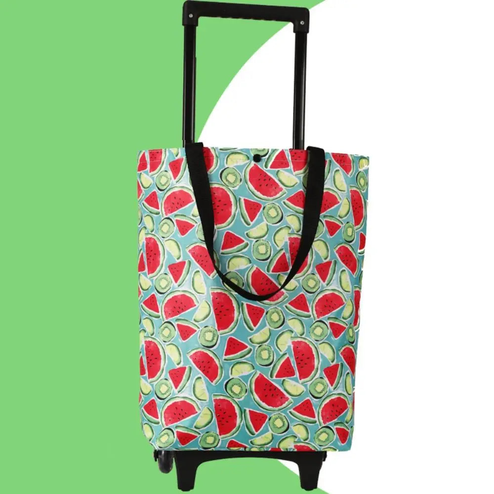 Collapsible Shopping Trolley Bag — Reusable Foldable Grocery Cart with Wheels