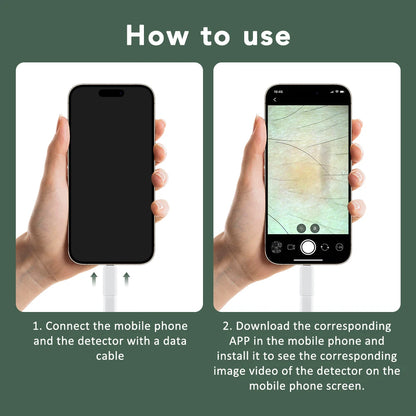 Wireless Dermatoscope Skin Analyzer — 1000X WiFi Magnifier for Scalp & Facial Skin Diagnostics