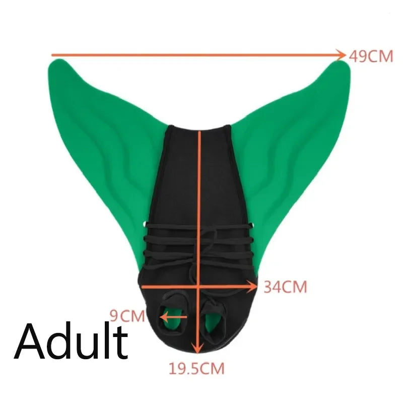 Swimming Fins for Children & Adults — Mermaid Training Flippers, Diving Foot Monofin for Pool, Swim, and Water Fun