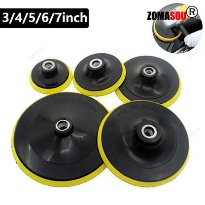 3/4/5/6/7 Inch M10 M14 Backing Pad Sanding Holder Disc - Hook and Loop Polishing Backer Plate for Drill and Polisher Grinding Tool