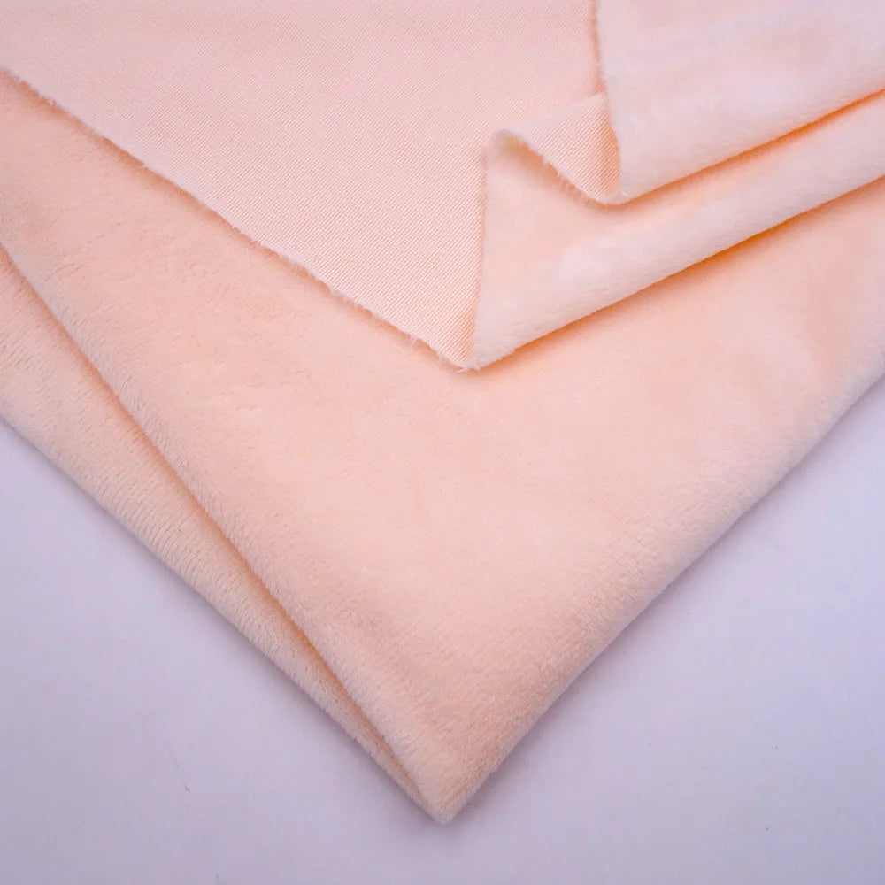 160CM/63" Wide Minky Plush Fabric – Super Soft Flannel Fabric for DIY Dolls, Toys, and Crafts, Sold by the Meter