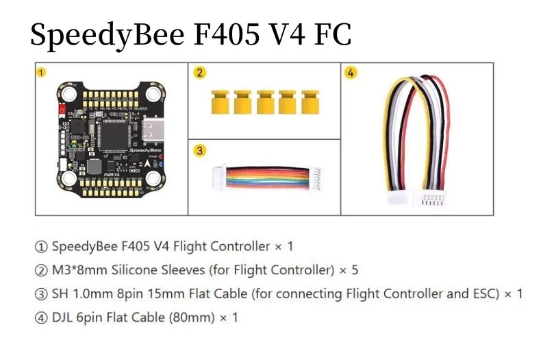 SpeedyBee F405 V4 Stack - BLS 55A 4-in-1 ESC & Flight Controller for 3-6S FPV Drones