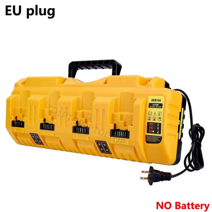 DCB104 Rapid Charger for Dewalt 12V & 20V Max Batteries – 4-Port with 2 USB, Compatible with DCB204, DCB205, DCB127, DCB105
