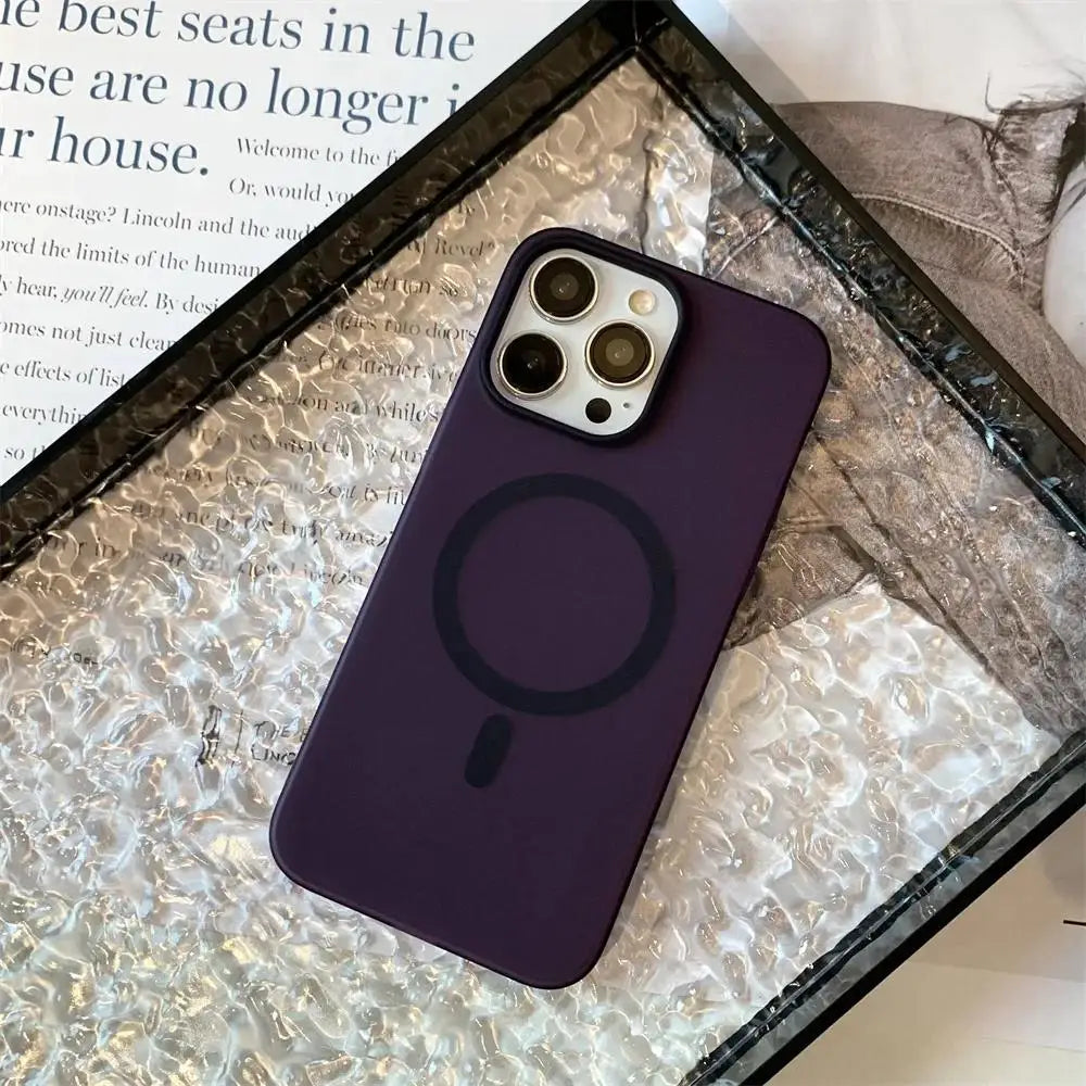 Matte Ultra-Thin iPhone Case – Hard PC Translucent Cover with MagSafe Magnetic Wireless Charging, Fits iPhone 11-17 Pro Max
